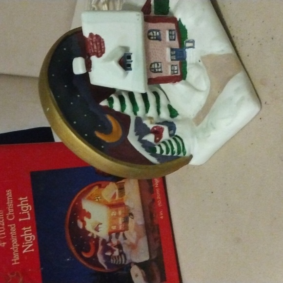 Handpainted XMas Night Light 4" with original box - Picture 6 of 6